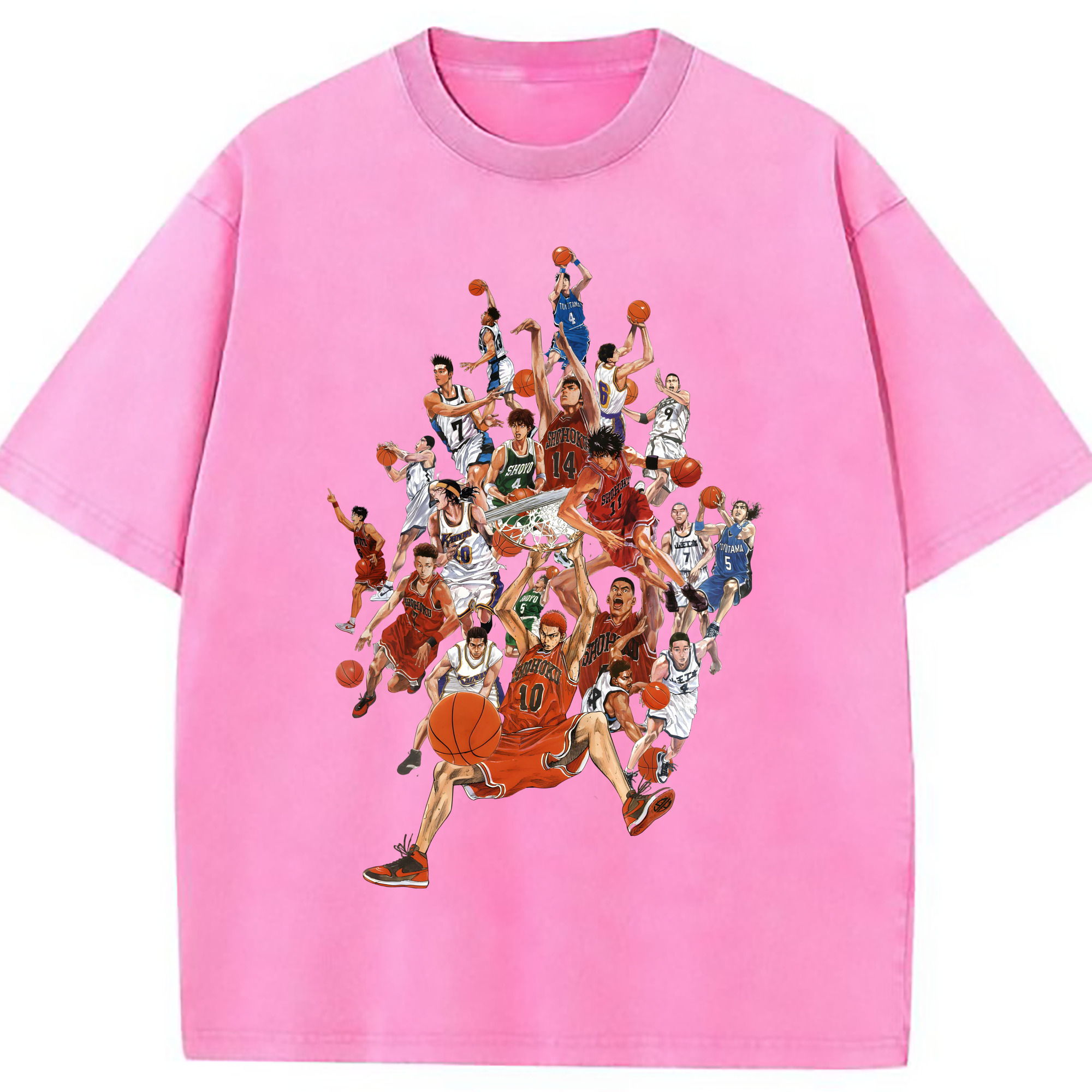 （画像用） SLAM DUNK／スラムダンク 綿100% ヴィンテージ風 半袖Tシャツ（フロントプリント）